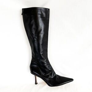 Jimmy Choo knee high heeled leather boots